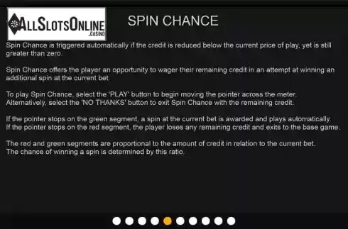 Spin chance screen