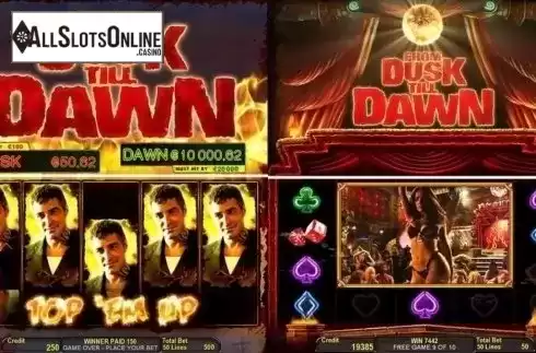 Game Workflow screen. From Dusk Till Dawn from Novomatic