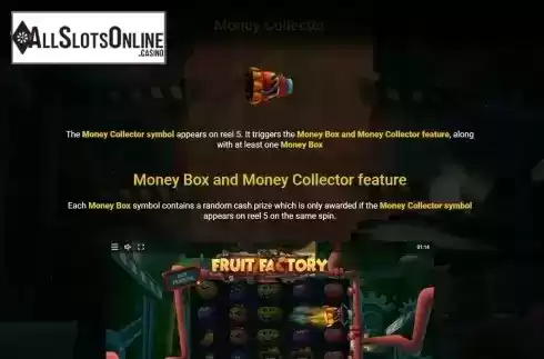 Money collector feature screen