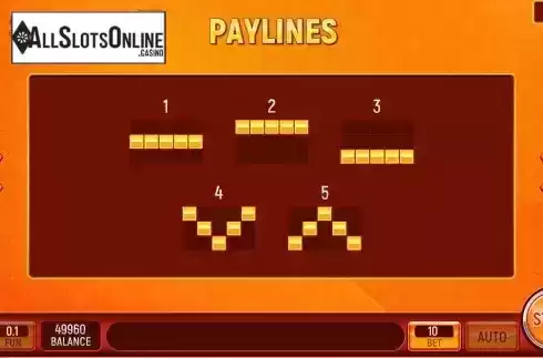 Paylines screen