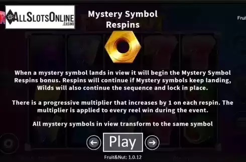 Mystery Symbol screen