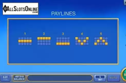 Paylines screen