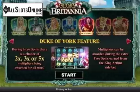 Intro 5. Glory and Britannia from Playtech