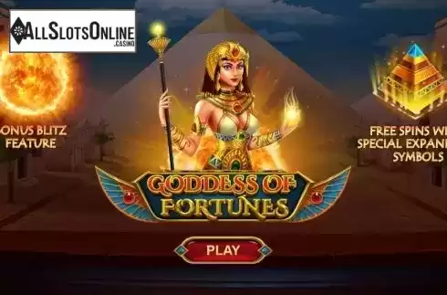 Start Screen. Goddess of Fortunes from Pariplay