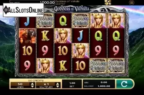 Reel Screen. Goddess of Valhalla from High 5 Games