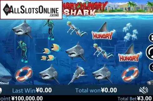 Game screen. Hungry Hungry Shark from Virtual Tech