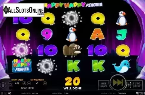 Win Screen 1. Happy Happy Penguin from TOP TREND GAMING