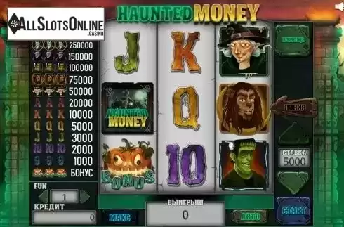 Reels screen. Haunted Money Nudge from InBet Games