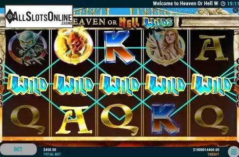 Win Screen . Heaven or Hell Wilds from Slot Factory