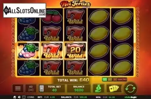 Win Screen 1. Hot Forties Quattro from StakeLogic