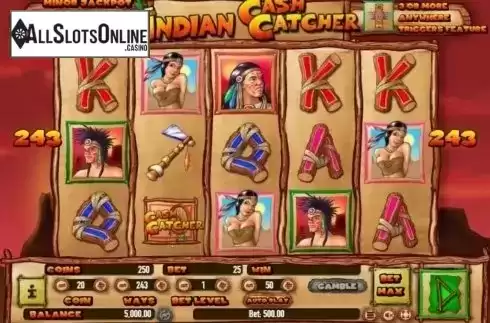 Reels screen. Indian Cash Catcher from Habanero