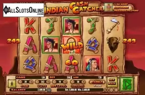 Win screen. Indian Cash Catcher from Habanero