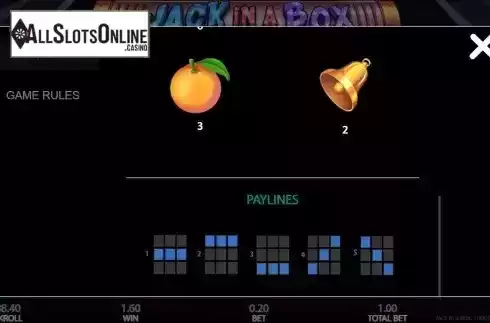 Paylines Screen