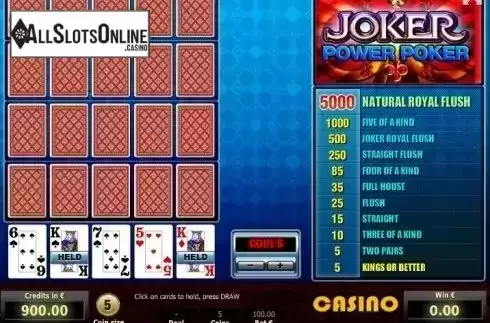 Game Screen 2. Joker 4 Hand Poker from Tom Horn Gaming