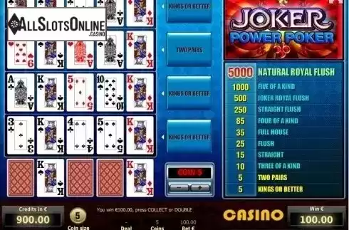 Win Screen. Joker 4 Hand Poker from Tom Horn Gaming
