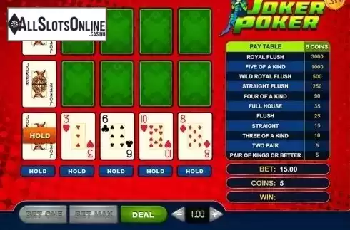 Game workflow. Joker Poker 3 Hands from GVG