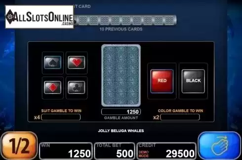 Gamble screen. Jolly Beluga Whales from Casino Technology