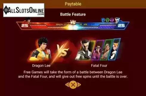 Battle feature screen