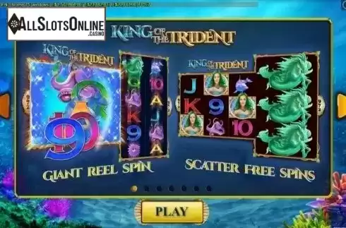 Start Screen. King of the Trident from Pariplay