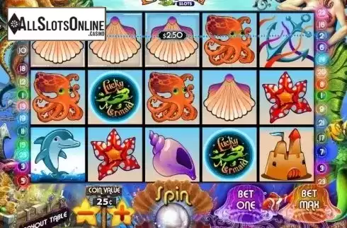 Win screen. Lucky Mermaid Slots from MultiSlot