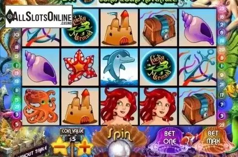 Reel screen. Lucky Mermaid Slots from MultiSlot