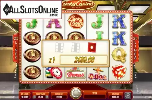 Win Screen. Lucky Casino Deluxe from IGT