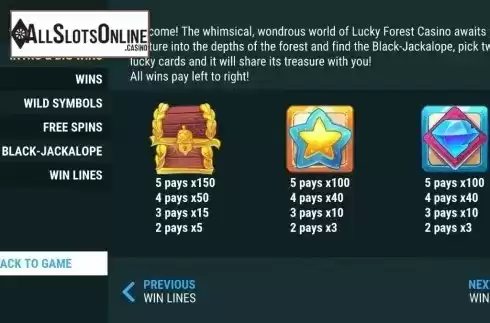 Symbols. Lucky Forest Casino from Slot Factory