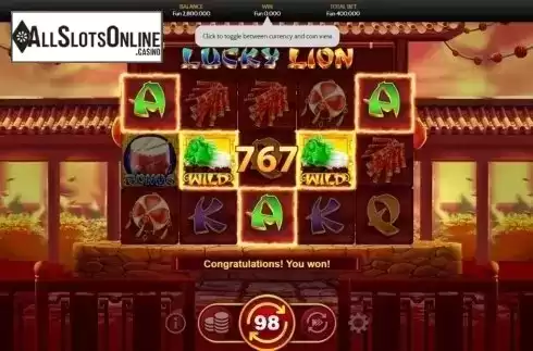 Win Screen 1. Lucky Lion (OneTouch) from OneTouch