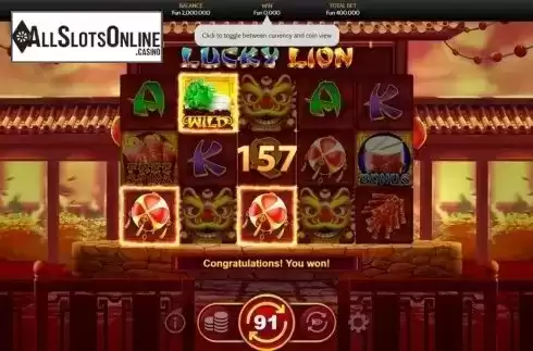 Win Screen 2. Lucky Lion (OneTouch) from OneTouch