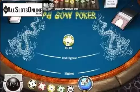 Game Screen 1. Pai Gow Poker (Rival) from Rival Gaming