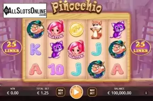 Reel Screen. Pinocchio (Ka Gaming) from KA Gaming