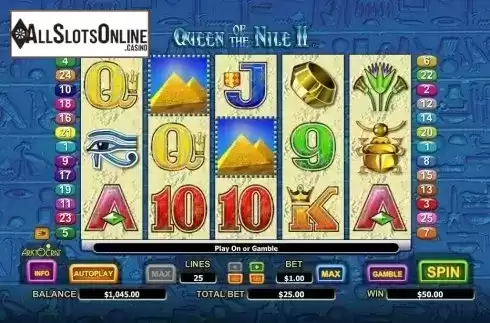 Screen5. Queen of the Nile 2 from Aristocrat