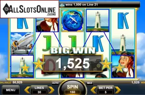 Win Screen 1. Queen of the Skies from Spin Games