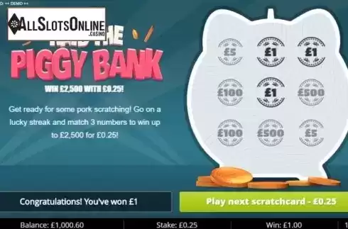 Win Screen 2. Raid the Piggy Bank from Gluck Games