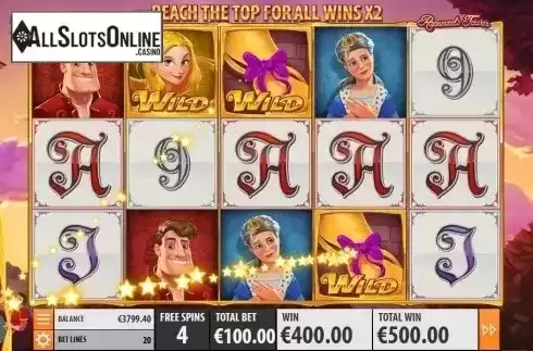 Free Spins Multiplier screen. Rapunzel's Tower (New) from Quickspin