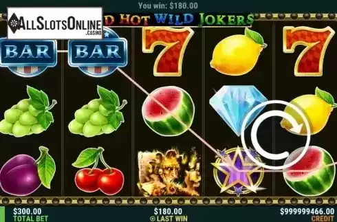 Win Screen 1. Red Hot Wild Jokers from Slot Factory