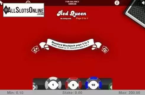 Game Screen 1. Red Queen Blackjack from 1X2gaming
