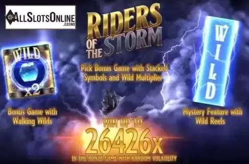 Start Screen. Riders of the Storm from Thunderkick