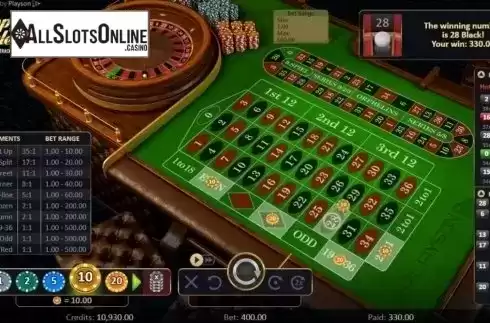 Game Screen 2. Roulette with Track from Playson