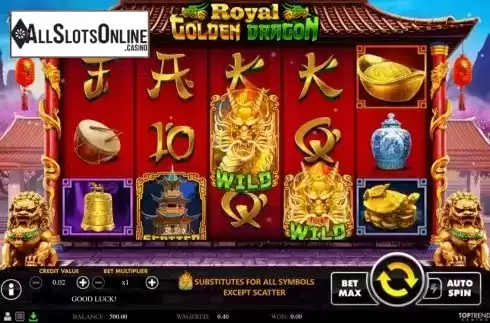 Reel Screen. Royal Golden Dragon from RNGPlay