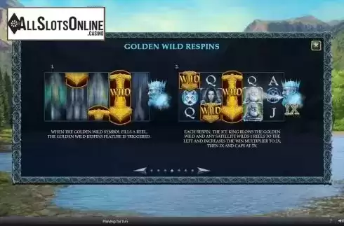 Golden Wild respins screen