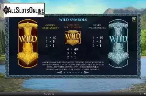 Wild symbols screen