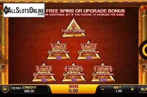 Free Spins mode with Multiplier Screen