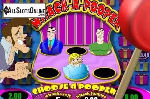 Whack-a-pooper feature. Super Jackpot Party from WMS