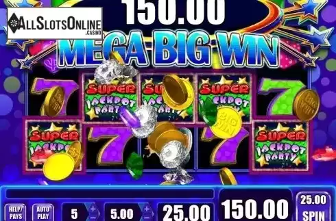 Mega Big Win. Super Jackpot Party from WMS