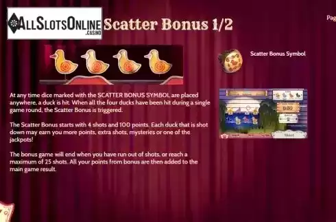 Scatter bonus screen