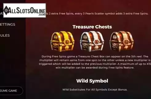 Treasure chest screen