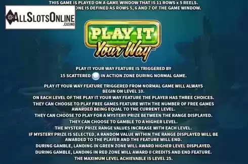 Play it your way feature screen