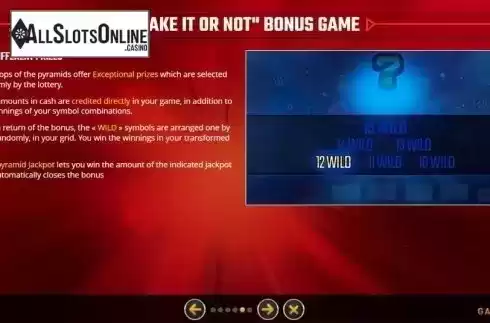 Bonus Game 2. Take it or not Slot from GAMING1