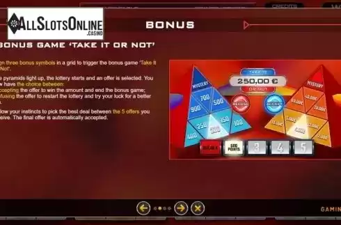 Bonus Game 2. Take It Or Not Dice from GAMING1